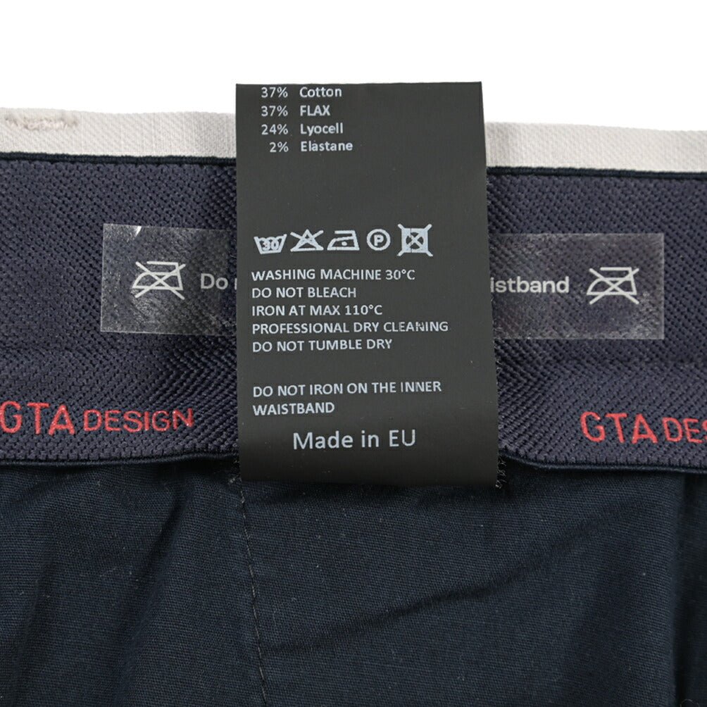 GTA “DAVIDE” リネン混コットン ノータックイージーパンツ / COMFORT FIT ライトグレー 46 | GUARDAROBA MILANO OFFICIAL STORE