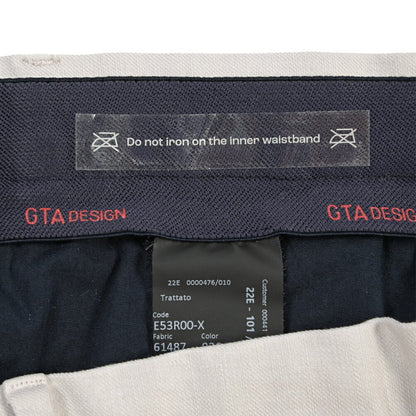 GTA “DAVIDE” リネン混コットン ノータックイージーパンツ / COMFORT FIT ライトグレー 46 | GUARDAROBA MILANO OFFICIAL STORE