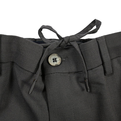 GTA “DAVIDE” ヴァージンウール混ポリエステル ノータックイージーパンツ / COMFORT FIT グレー 48 | GUARDAROBA MILANO OFFICIAL STORE