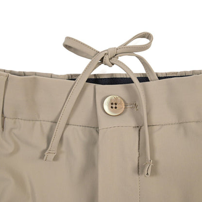 GTA “DAVIDE” ストレッチポリエステル ノータックドローコードパンツ / COMFORT FIT ベージュ 50 | GUARDAROBA MILANO OFFICIAL STORE