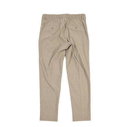 GTA “DAVIDE” ストレッチポリエステル ノータックドローコードパンツ / COMFORT FIT ベージュ 50 | GUARDAROBA MILANO OFFICIAL STORE