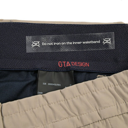 GTA “DAVIDE” ストレッチポリエステル ノータックドローコードパンツ / COMFORT FIT ベージュ 50 | GUARDAROBA MILANO OFFICIAL STORE