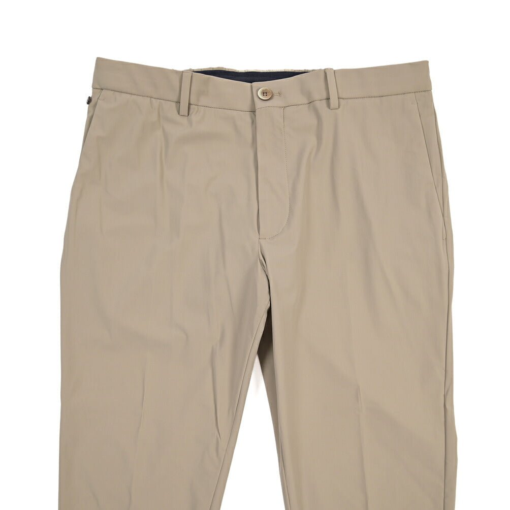 GTA “DAVIDE” ストレッチポリエステル ノータックドローコードパンツ / COMFORT FIT ベージュ 50 | GUARDAROBA MILANO OFFICIAL STORE