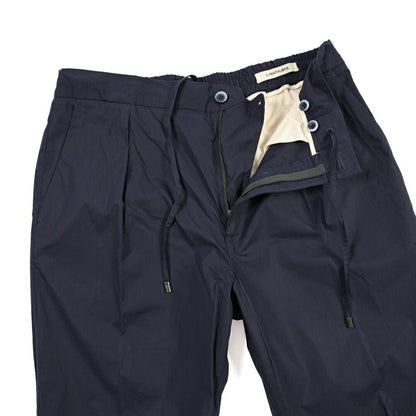 GTA “DAVIDE” ストレッチコットン ワンタックイージーパンツ / COMFORT FIT ネイビー 52 | GUARDAROBA MILANO OFFICIAL STORE