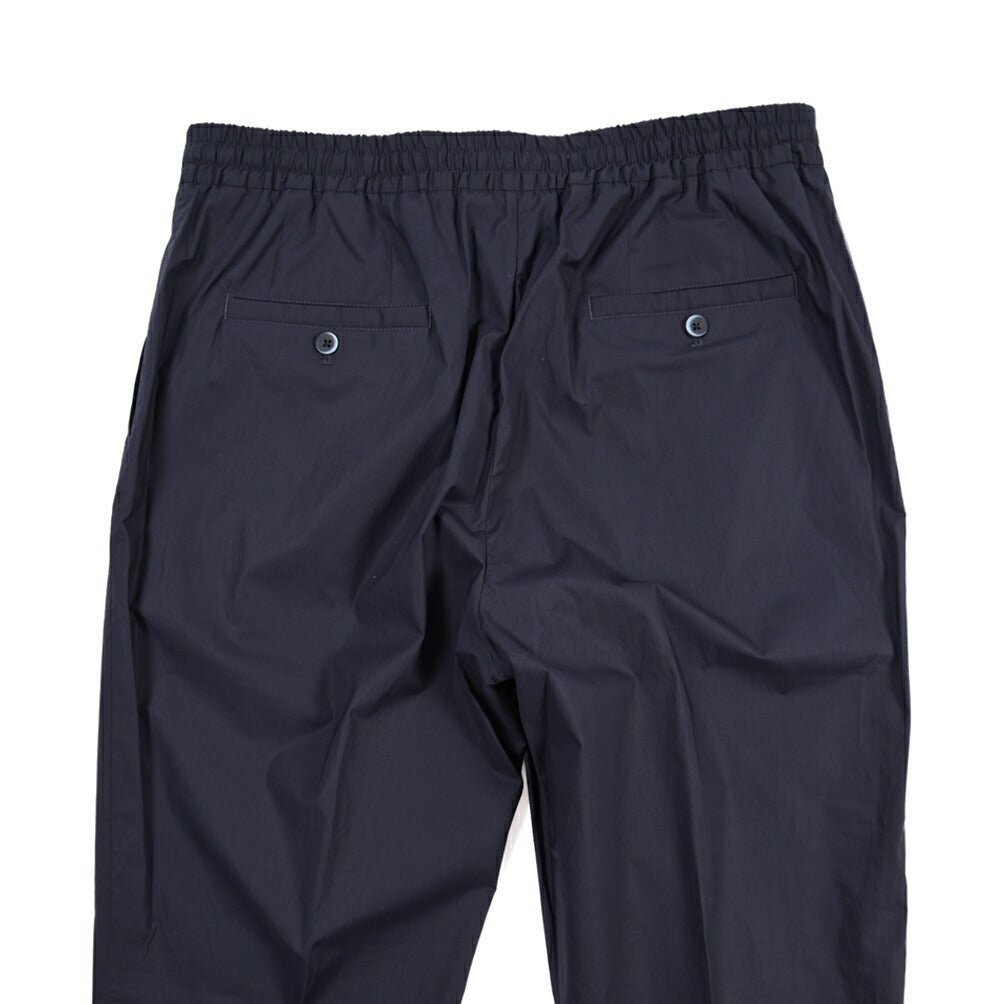 GTA “DAVIDE” ストレッチコットン ワンタックイージーパンツ / COMFORT FIT ネイビー 52 | GUARDAROBA MILANO OFFICIAL STORE