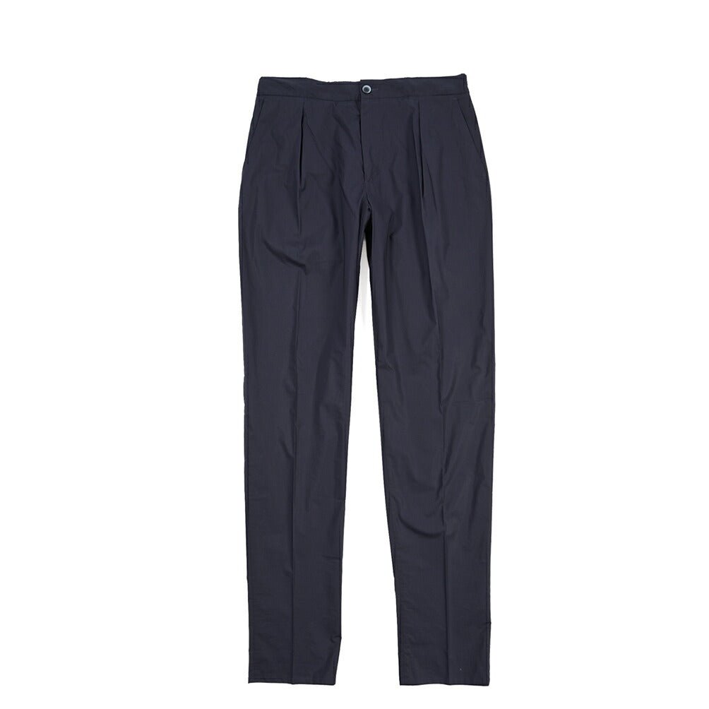 GTA “DAVIDE” ストレッチコットン ワンタックイージーパンツ / COMFORT FIT ネイビー 52 | GUARDAROBA MILANO OFFICIAL STORE