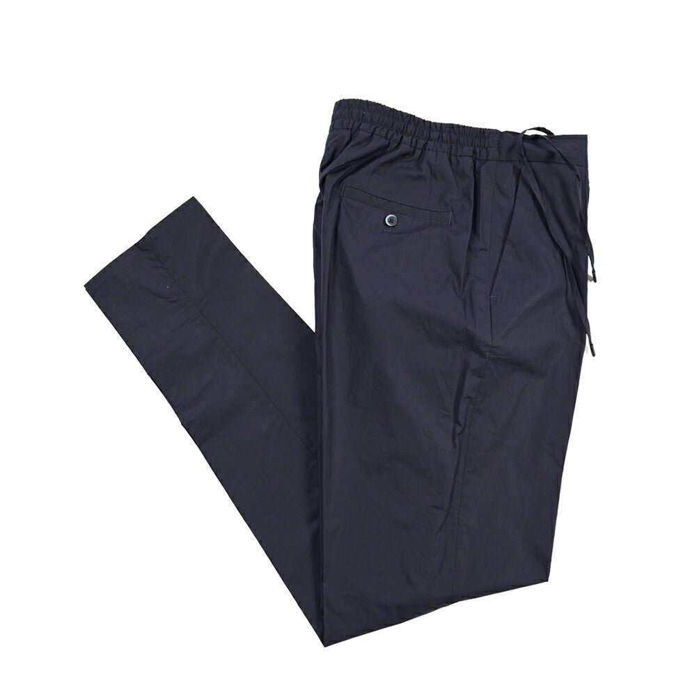 GTA “DAVIDE” ストレッチコットン ワンタックイージーパンツ / COMFORT FIT ネイビー 52 | GUARDAROBA MILANO OFFICIAL STORE