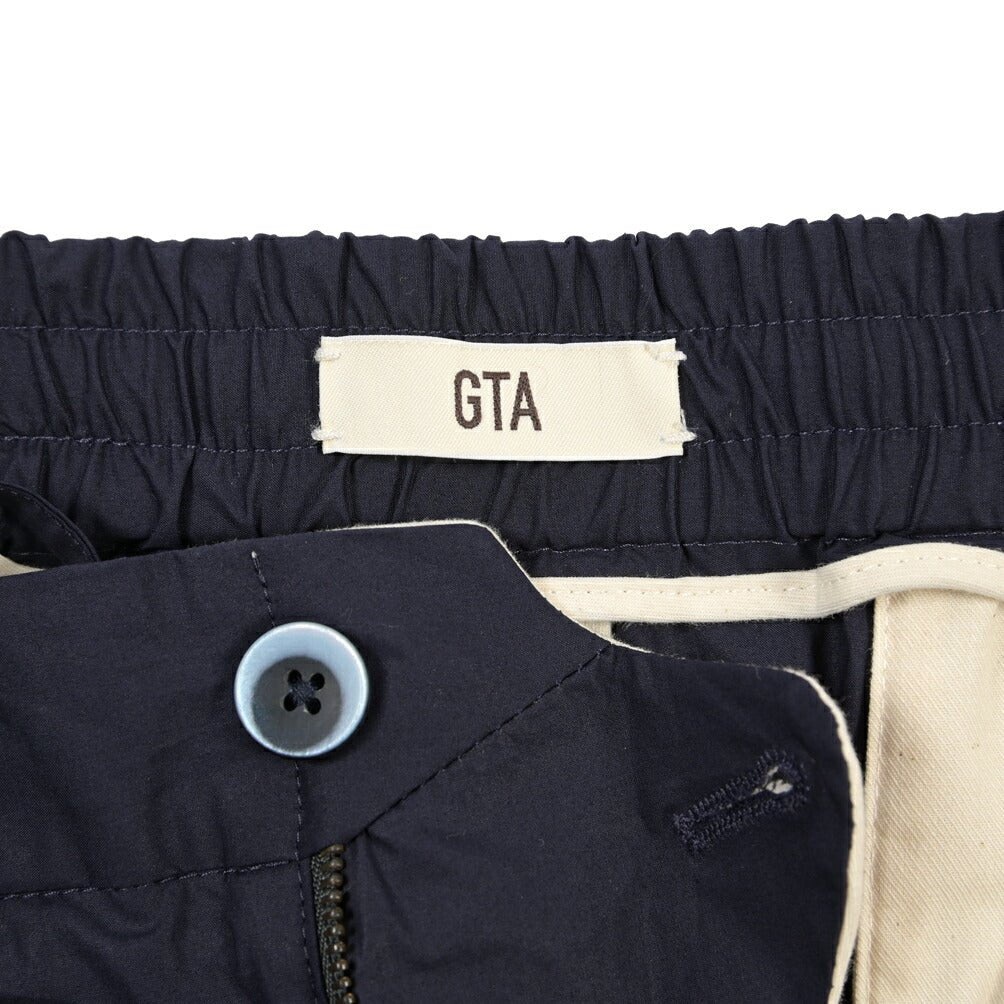 GTA “DAVIDE” ストレッチコットン ワンタックイージーパンツ / COMFORT FIT ネイビー 52 | GUARDAROBA MILANO OFFICIAL STORE