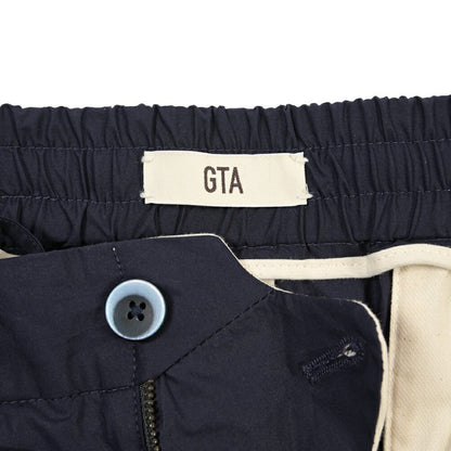 GTA “DAVIDE” ストレッチコットン ワンタックイージーパンツ / COMFORT FIT ネイビー 52 | GUARDAROBA MILANO OFFICIAL STORE