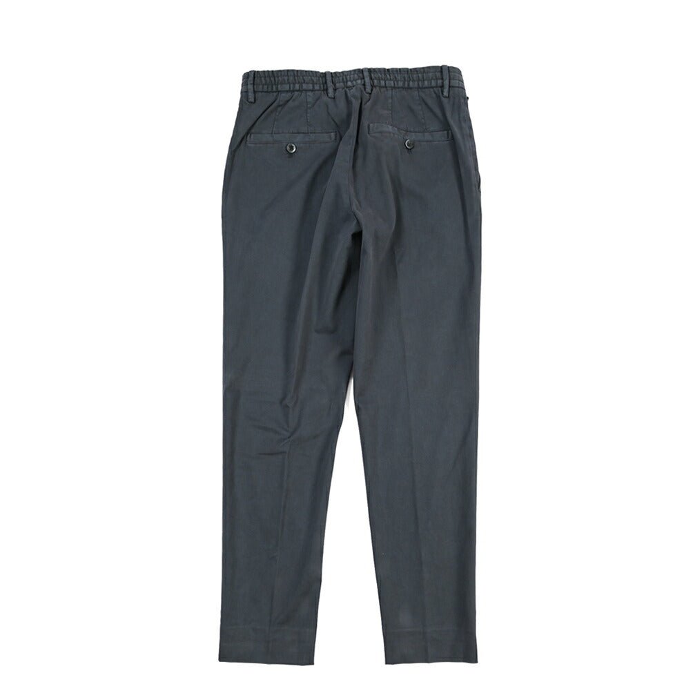 GTA “DAVIDE” リヨセル混コットン ノータックイージーパンツ / COMFORT FIT ネイビー 46 | GUARDAROBA MILANO OFFICIAL STORE