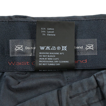 GTA “DAVIDE” リヨセル混コットン ノータックイージーパンツ / COMFORT FIT ネイビー 46 | GUARDAROBA MILANO OFFICIAL STORE