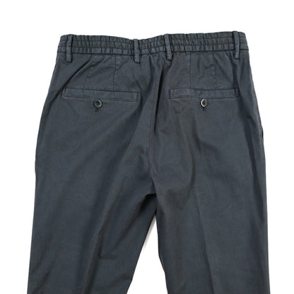 GTA “DAVIDE” リヨセル混コットン ノータックイージーパンツ / COMFORT FIT ネイビー 46 | GUARDAROBA MILANO OFFICIAL STORE