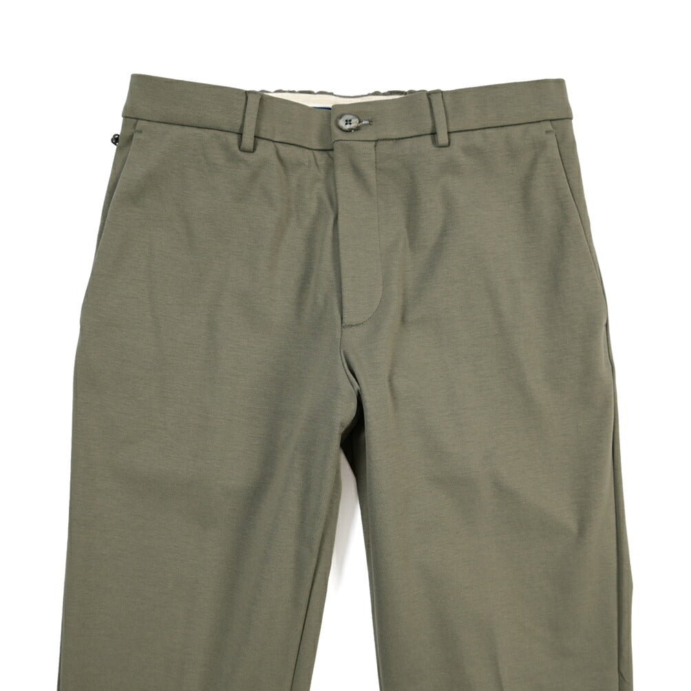 GTA “DAVIDE” ポリアミド混コットン ノータックイージーパンツ / COMFORT FIT カーキグリーン 48 | GUARDAROBA MILANO OFFICIAL STORE