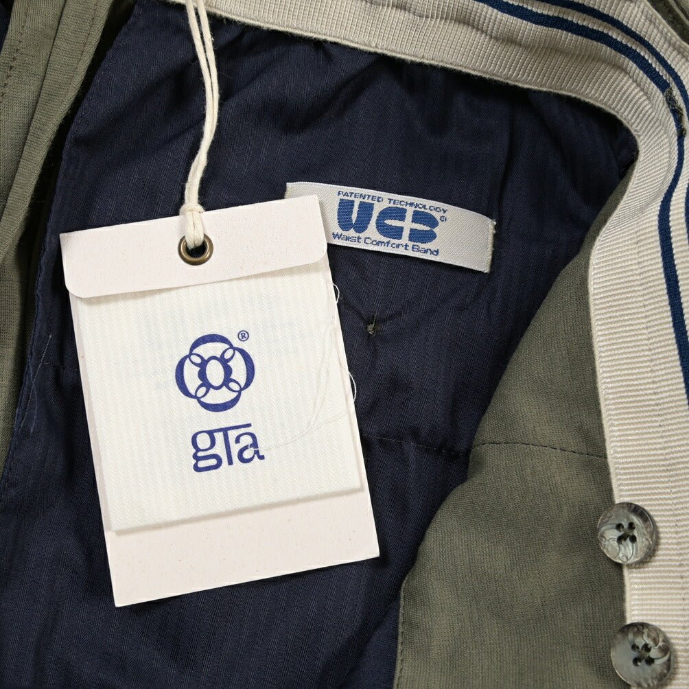 GTA “DAVIDE” ポリアミド混コットン ノータックイージーパンツ / COMFORT FIT カーキグリーン 48 | GUARDAROBA MILANO OFFICIAL STORE