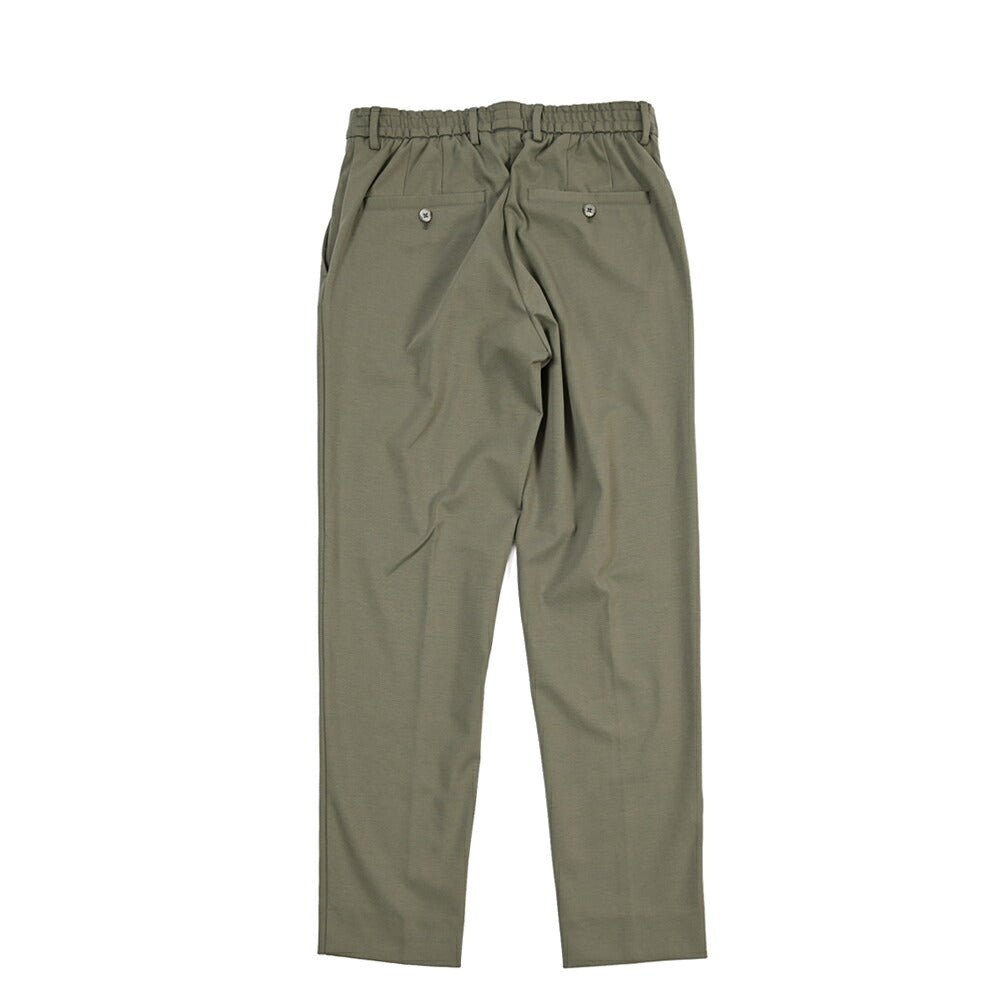 GTA “DAVIDE” ポリアミド混コットン ノータックイージーパンツ / COMFORT FIT カーキグリーン 48 | GUARDAROBA MILANO OFFICIAL STORE