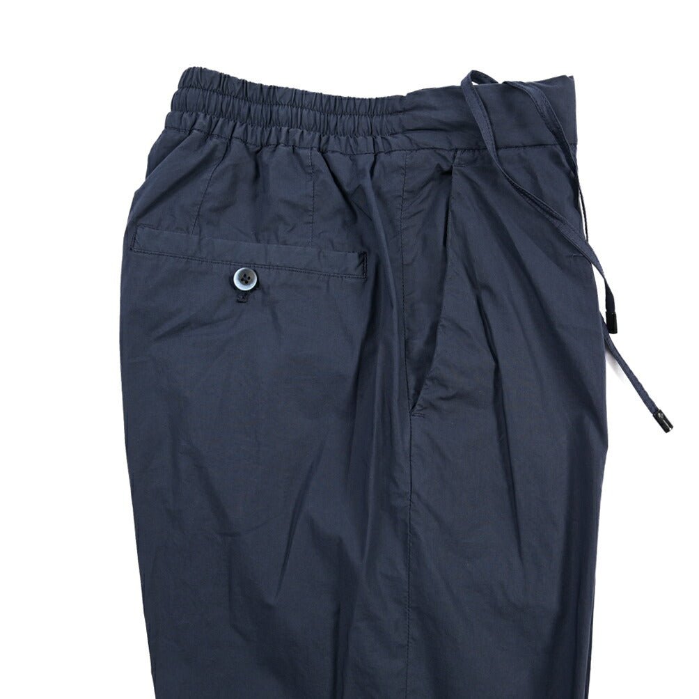 GTA “DAVIDE” ストレッチコットン ワンタックイージーパンツ / COMFORT FIT ネイビー 44 | GUARDAROBA MILANO OFFICIAL STORE