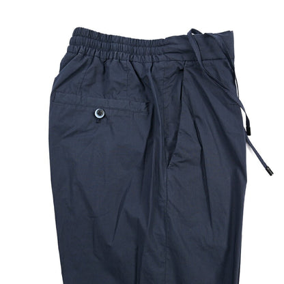 GTA “DAVIDE” ストレッチコットン ワンタックイージーパンツ / COMFORT FIT ネイビー 44 | GUARDAROBA MILANO OFFICIAL STORE
