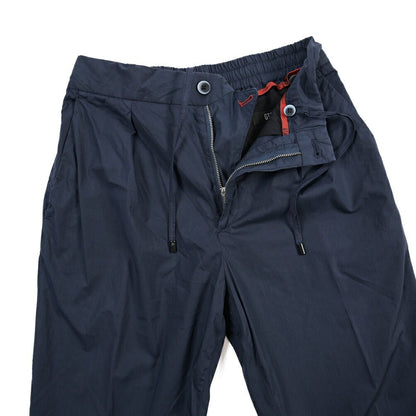 GTA “DAVIDE” ストレッチコットン ワンタックイージーパンツ / COMFORT FIT ネイビー 44 | GUARDAROBA MILANO OFFICIAL STORE