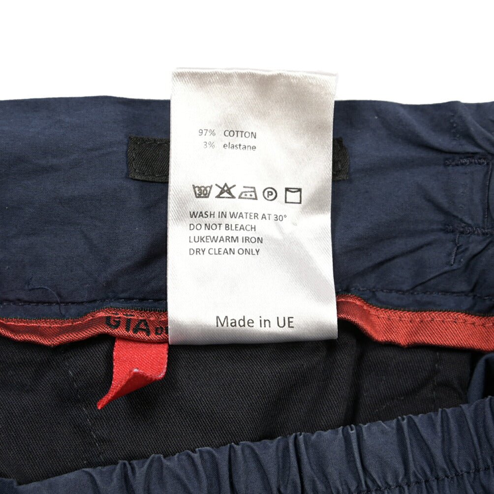 GTA “DAVIDE” ストレッチコットン ワンタックイージーパンツ / COMFORT FIT ネイビー 44 | GUARDAROBA MILANO OFFICIAL STORE