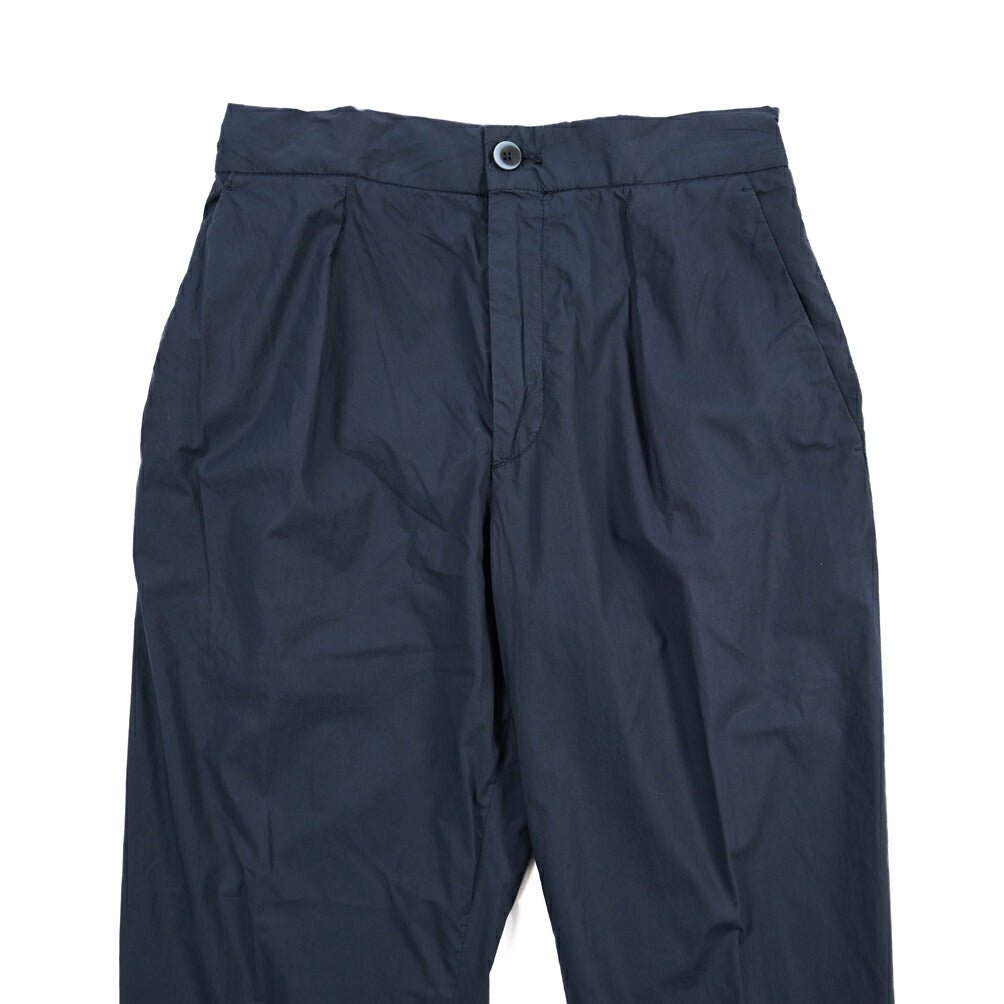 GTA “DAVIDE” ストレッチコットン ワンタックイージーパンツ / COMFORT FIT ネイビー 44 | GUARDAROBA MILANO OFFICIAL STORE