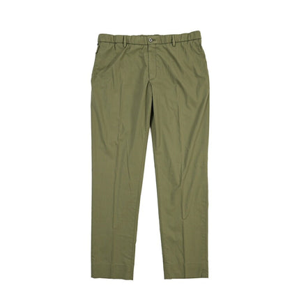 GTA “DAVIDE” ストレッチコットン ノータックイージーパンツ / COMFORT FIT カーキグリーン 56 | GUARDAROBA MILANO OFFICIAL STORE