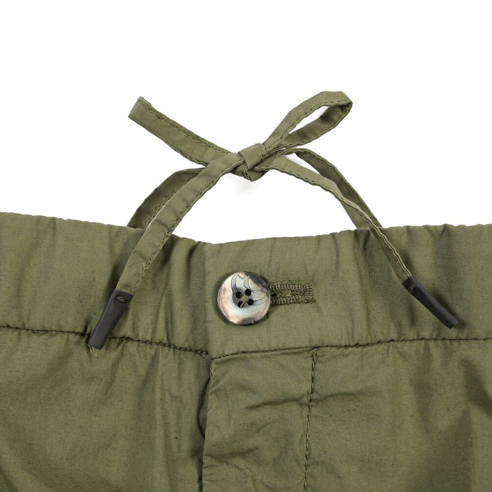 GTA “DAVIDE” ストレッチコットン ノータックイージーパンツ / COMFORT FIT カーキグリーン 56 | GUARDAROBA MILANO OFFICIAL STORE