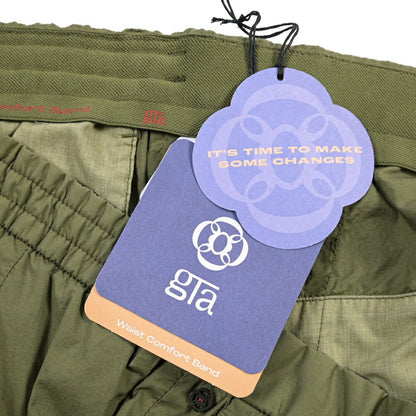 GTA “DAVIDE” ストレッチコットン ノータックイージーパンツ / COMFORT FIT カーキグリーン 56 | GUARDAROBA MILANO OFFICIAL STORE