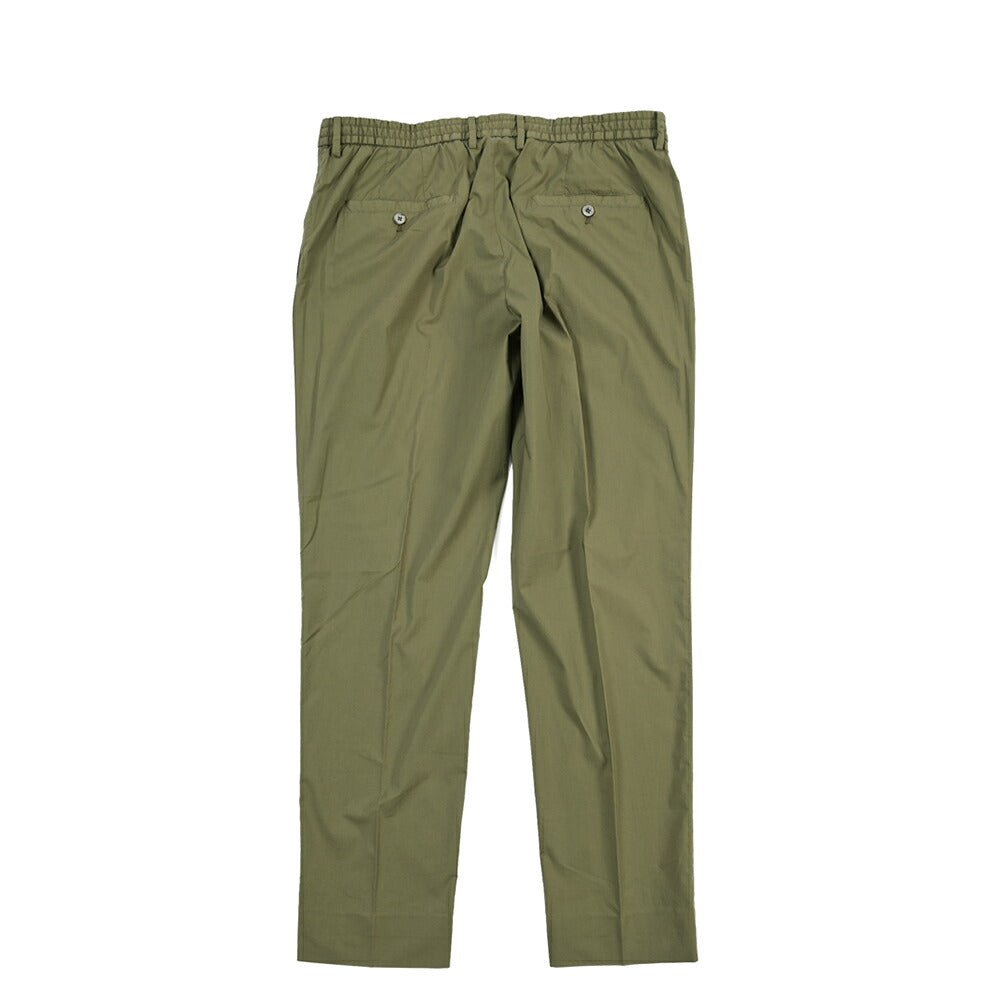 GTA “DAVIDE” ストレッチコットン ノータックイージーパンツ / COMFORT FIT カーキグリーン 56 | GUARDAROBA MILANO OFFICIAL STORE