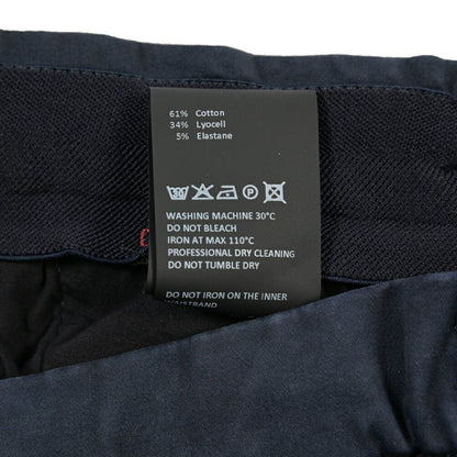 GTA “DAVIDE” リヨセル混コットン ノータックイージーパンツ / COMFORT FIT ネイビー 46 | GUARDAROBA MILANO OFFICIAL STORE