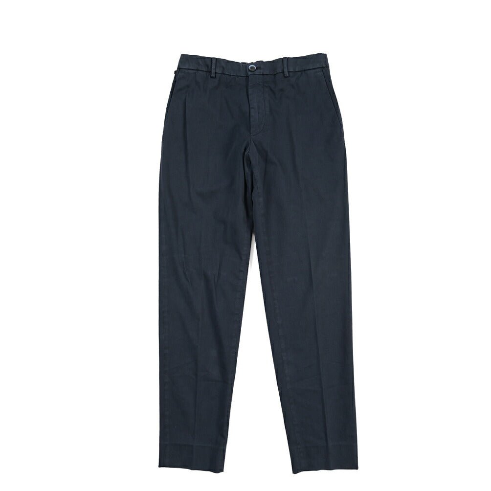 GTA “DAVIDE” リヨセル混コットン ノータックイージーパンツ / COMFORT FIT ネイビー 46 | GUARDAROBA MILANO OFFICIAL STORE
