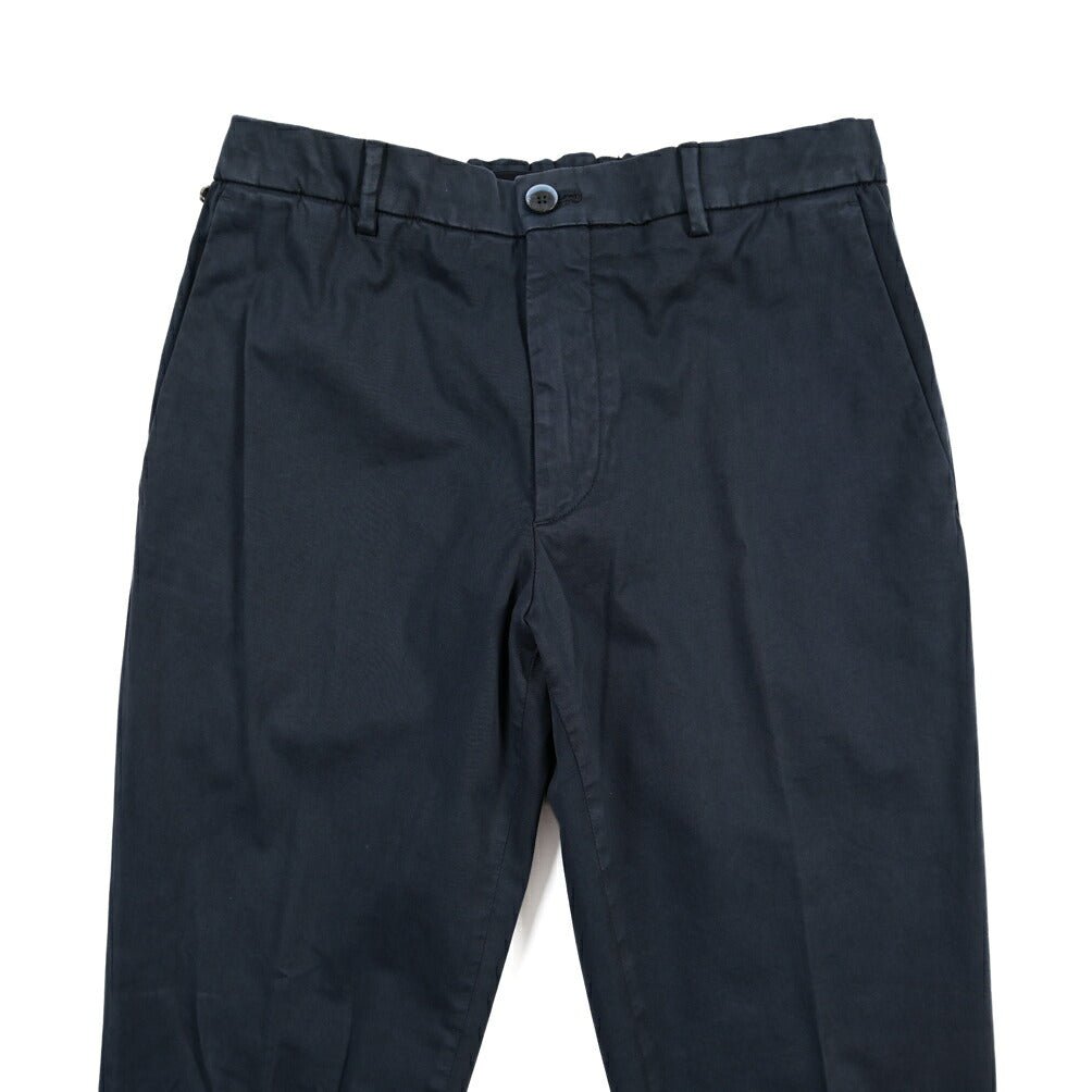 GTA “DAVIDE” リヨセル混コットン ノータックイージーパンツ / COMFORT FIT ネイビー 46 | GUARDAROBA MILANO OFFICIAL STORE