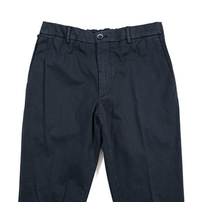 GTA “DAVIDE” リヨセル混コットン ノータックイージーパンツ / COMFORT FIT ネイビー 46 | GUARDAROBA MILANO OFFICIAL STORE