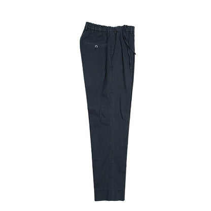 GTA “DAVIDE” リヨセル混コットン ノータックイージーパンツ / COMFORT FIT ネイビー 46 | GUARDAROBA MILANO OFFICIAL STORE