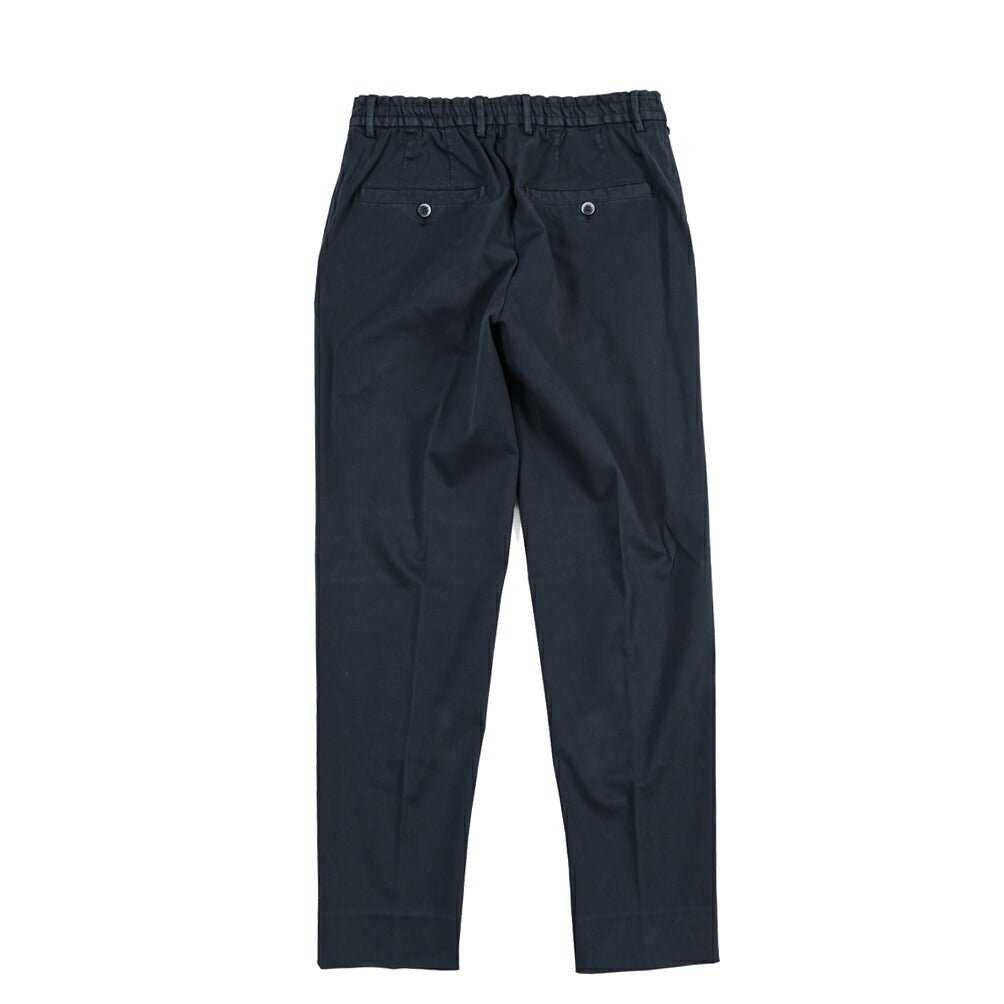 GTA “DAVIDE” リヨセル混コットン ノータックイージーパンツ / COMFORT FIT ネイビー 46 | GUARDAROBA MILANO OFFICIAL STORE
