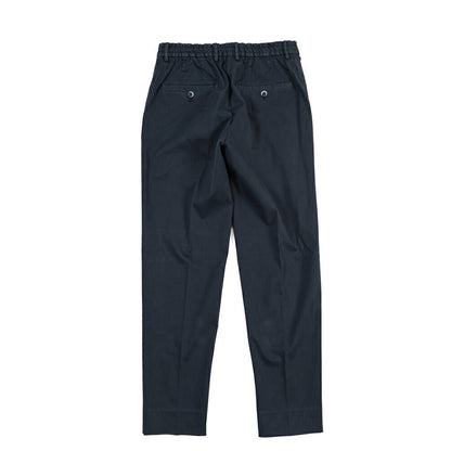 GTA “DAVIDE” リヨセル混コットン ノータックイージーパンツ / COMFORT FIT ネイビー 46 | GUARDAROBA MILANO OFFICIAL STORE
