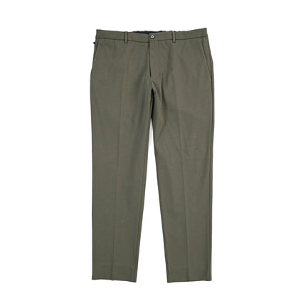 GTA “DAVIDE” ナイロン混コットン ノータックイージーパンツ / COMFORT FIT カーキグリーン 54 | GUARDAROBA MILANO OFFICIAL STORE