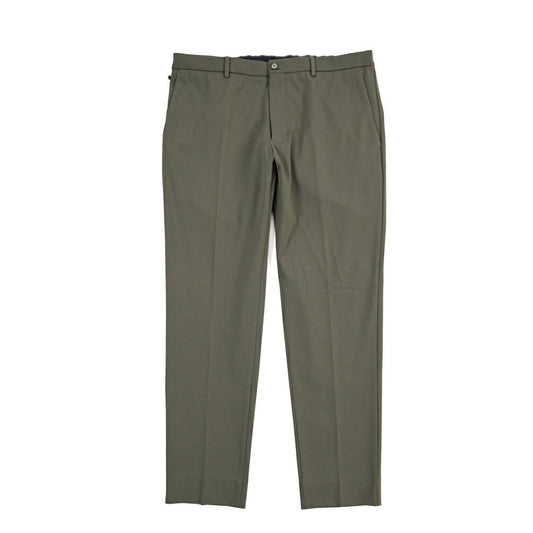 GTA “DAVIDE” ナイロン混コットン ノータックイージーパンツ / COMFORT FIT カーキグリーン 54 | GUARDAROBA MILANO OFFICIAL STORE