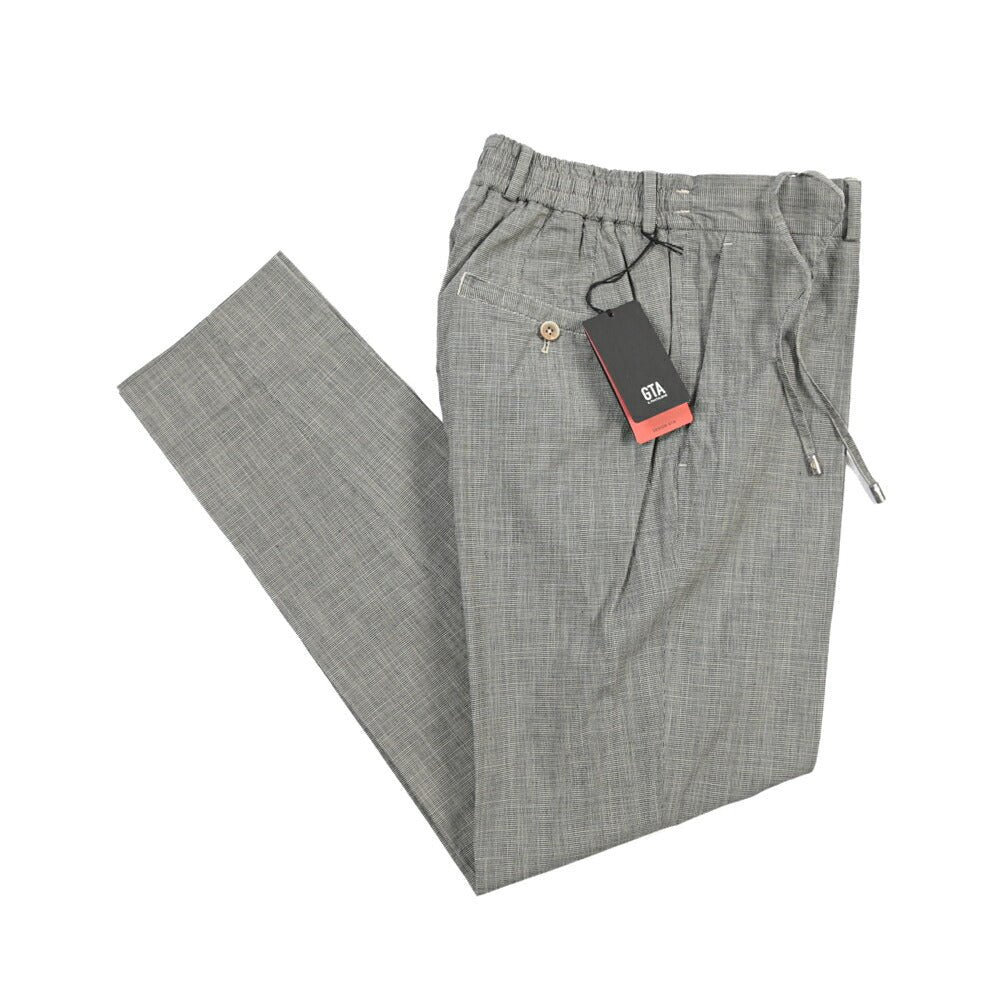 GTA “DAVIDE DE” リネン混コットン レギュラーフィットパンツ グレー 48 | GUARDAROBA MILANO OFFICIAL STORE