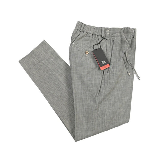 GTA “DAVIDE DE” リネン混コットン レギュラーフィットパンツ グレー 48 | GUARDAROBA MILANO OFFICIAL STORE