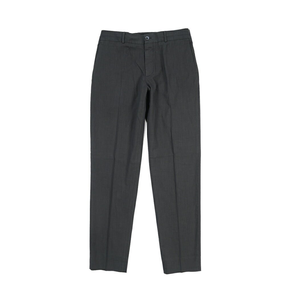GTA “DAVIDE DE” リネン混コットン ノータックスラックス / REGULAR / メンズ ダークグレー 48 | GUARDAROBA MILANO OFFICIAL STORE