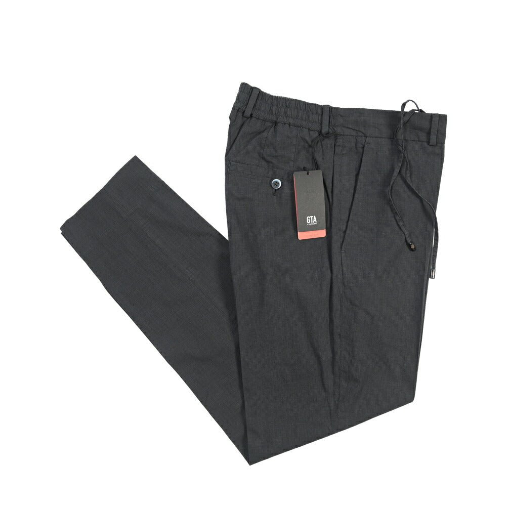 GTA “DAVIDE DE” リネン混コットン ノータックスラックス / REGULAR / メンズ ダークグレー 48 | GUARDAROBA MILANO OFFICIAL STORE