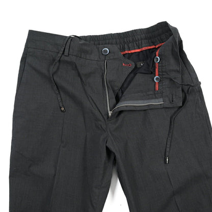GTA “DAVIDE DE” リネン混コットン ノータックスラックス / REGULAR / メンズ ダークグレー 48 | GUARDAROBA MILANO OFFICIAL STORE