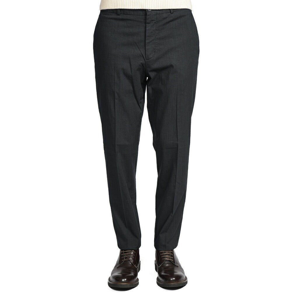 GTA “DAVIDE DE” リネン混コットン ノータックスラックス / REGULAR / メンズ ダークグレー 48 | GUARDAROBA MILANO OFFICIAL STORE