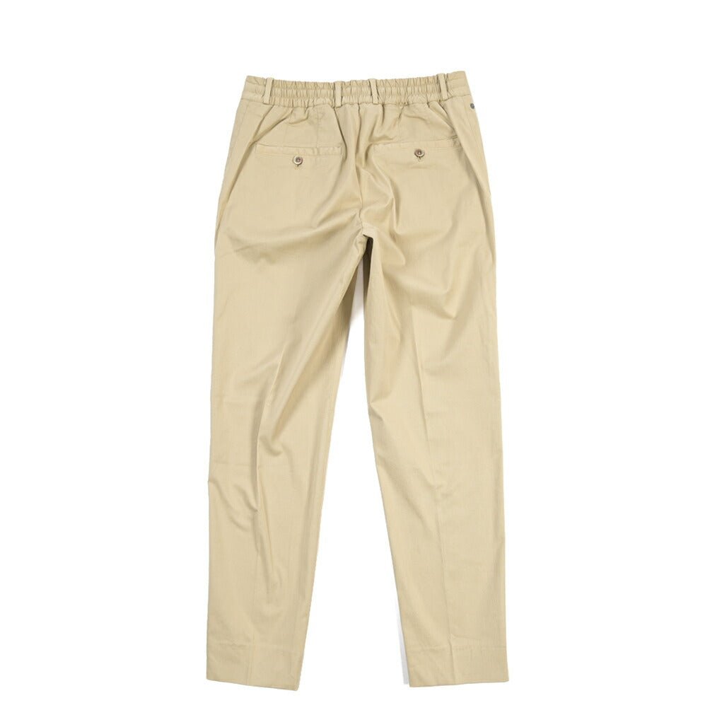 GTA “DAVIDE DE” リヨセル混コットン ドローコード付きイージーパンツ / REGULAR FIT ベージュ 46 | GUARDAROBA MILANO OFFICIAL STORE