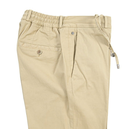GTA “DAVIDE DE” リヨセル混コットン ドローコード付きイージーパンツ / REGULAR FIT ベージュ 46 | GUARDAROBA MILANO OFFICIAL STORE