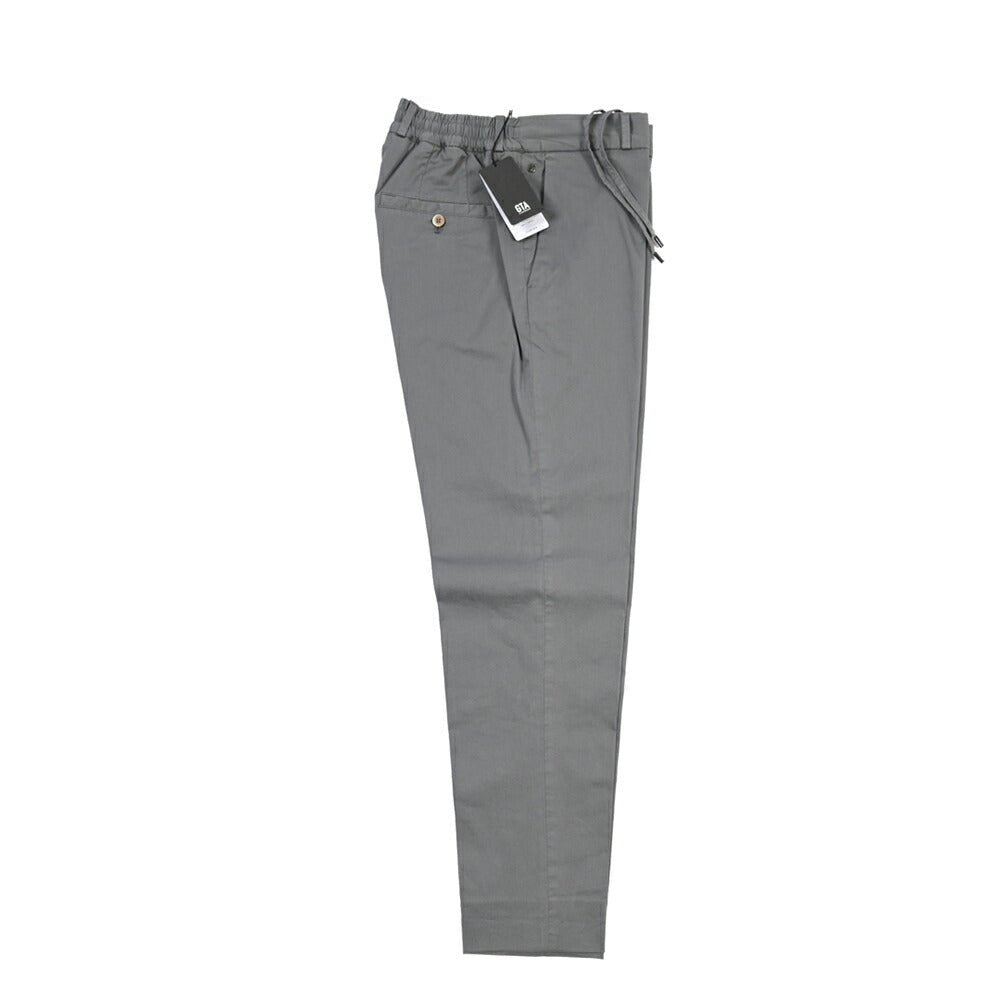 GTA “DAVIDE DE” リヨセル混コットン ドローコード付きイージーパンツ / REGULAR FIT グレー 44 | GUARDAROBA MILANO OFFICIAL STORE