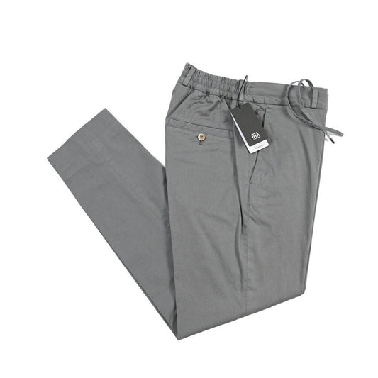 GTA “DAVIDE DE” リヨセル混コットン ドローコード付きイージーパンツ / REGULAR FIT グレー 44 | GUARDAROBA MILANO OFFICIAL STORE