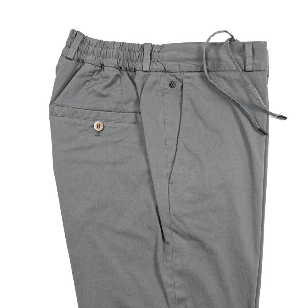 GTA “DAVIDE DE” リヨセル混コットン ドローコード付きイージーパンツ / REGULAR FIT グレー 44 | GUARDAROBA MILANO OFFICIAL STORE
