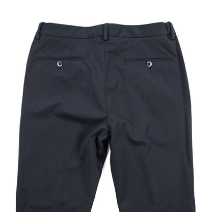 GTA “DIEGO” ナイロン混コットン スリムフィットワンタックパンツ ネイビー 46 | GUARDAROBA MILANO OFFICIAL STORE