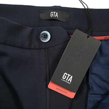 GTA “DIEGO” ナイロン混コットン スリムフィットワンタックパンツ ネイビー 46 | GUARDAROBA MILANO OFFICIAL STORE